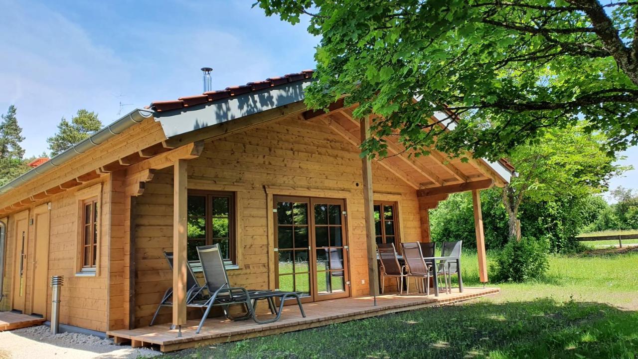 Oekologisches Holzblock-Ferienhaus 150 Im Lauterdoerfle Zu Vermieten - Neubau Villa Hayingen Dış mekan fotoğraf